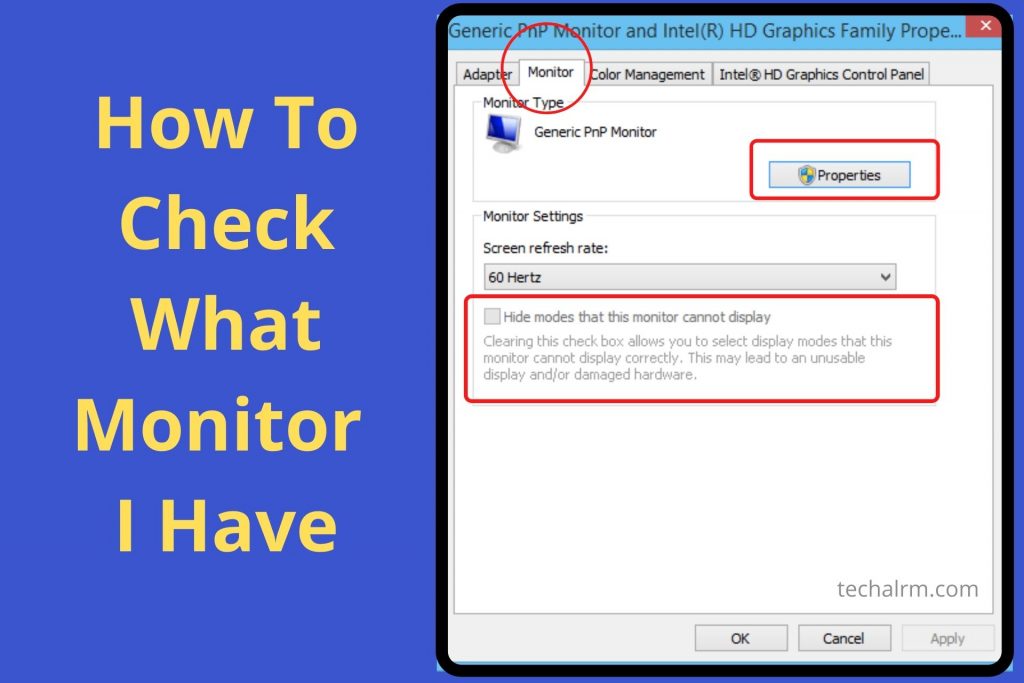 How To Check What Monitor I Have