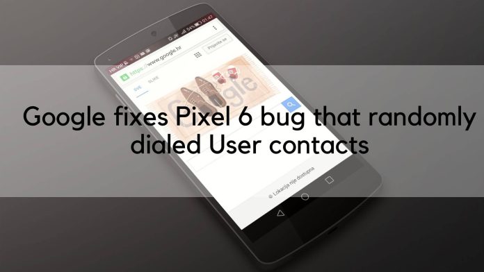 Google Pixel 6 bug