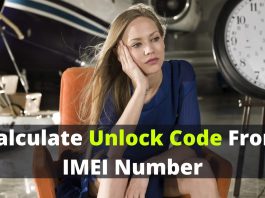calculate unlock code from imei