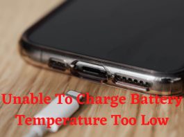 Unable To Charge Battery Temperature Too Low